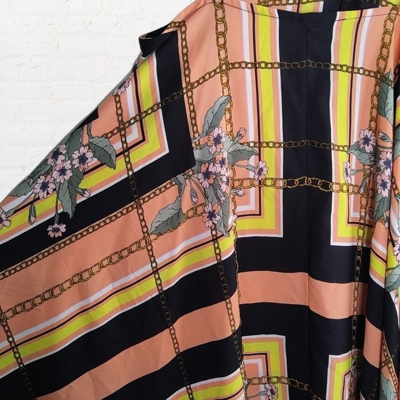 Nanette Lepore chain and floral maxi handkerchief hem dress - Picture 8 of 12